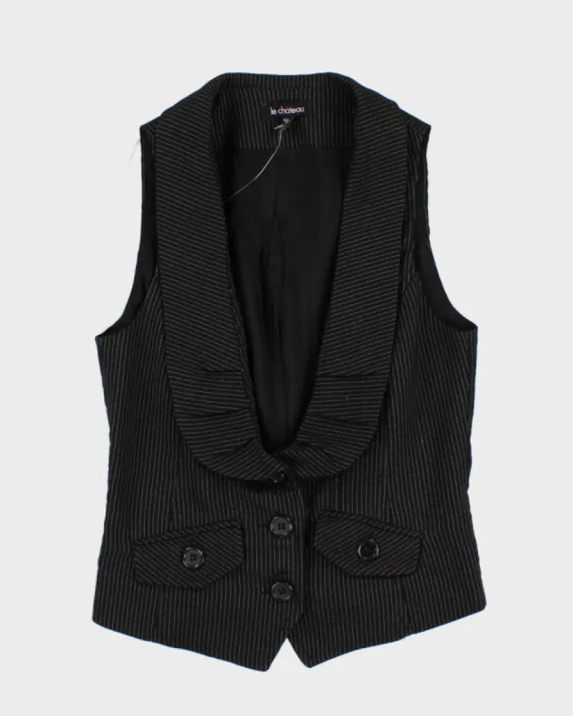 Y2K 00s Le Chateau Pinstripe Waistcoat - XXS sold by Rokit
