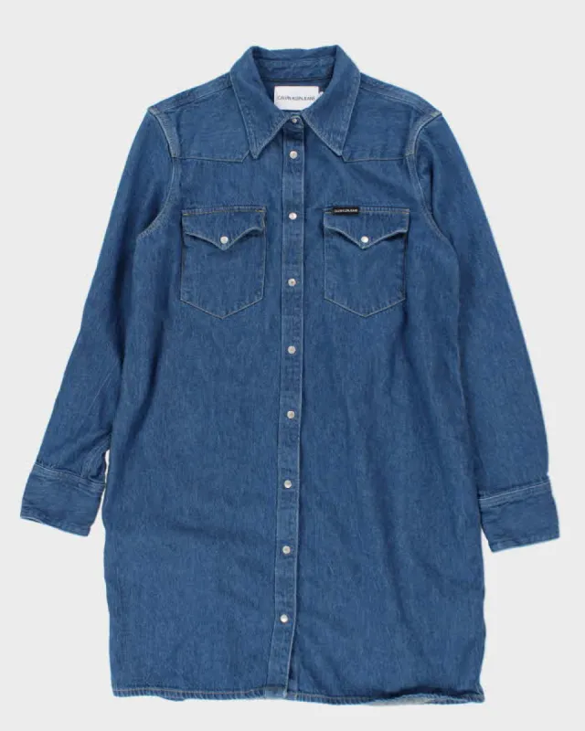 Calvin Klein Denim Long Sleeve Dress - XL sold by Rokit