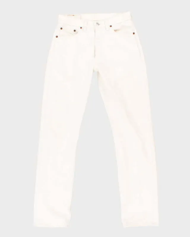 Vintage 90s Levi's 501 White Jeans - W29 L32 sold by Rokit