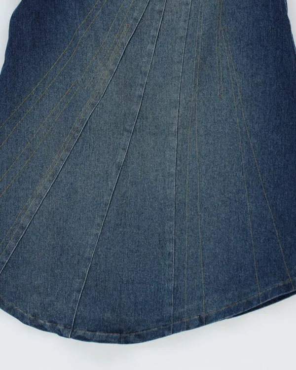 Y2k 00s Denim Fishtail Denim Skirt - S sold by Rokit product image thumbnail 4