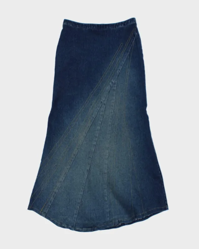 Y2k 00s Denim Fishtail Denim Skirt - S sold by Rokit
