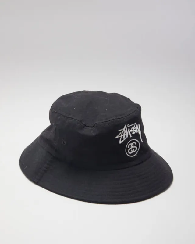 Stussy Black Bucket Hat - S/M sold by Rokit