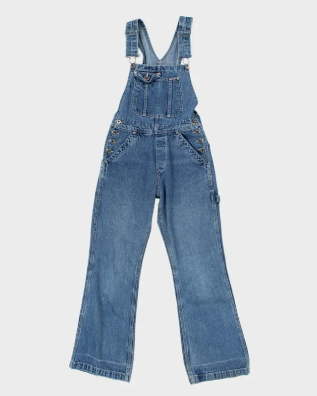 Vintage 90s Ikeda Denim Flared Dungarees - W27 L30 sold by Rokit