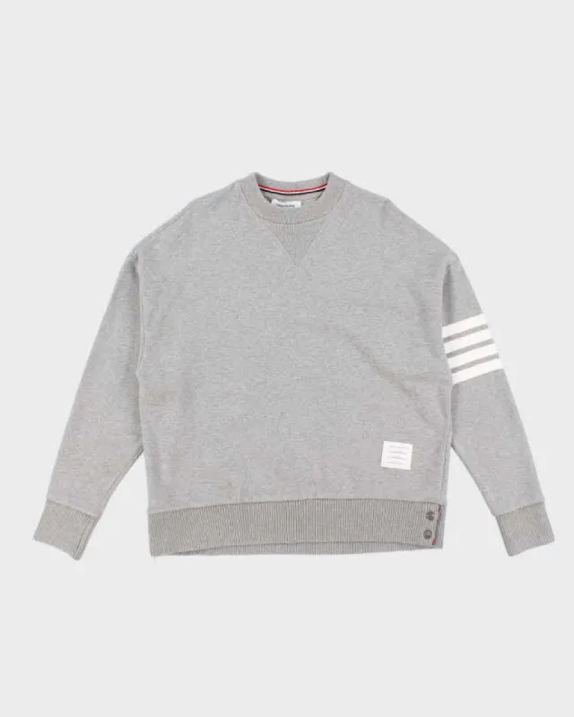 Mens Grey Thom Browne Classic Stripes Sweatshirt - L sold by Rokit