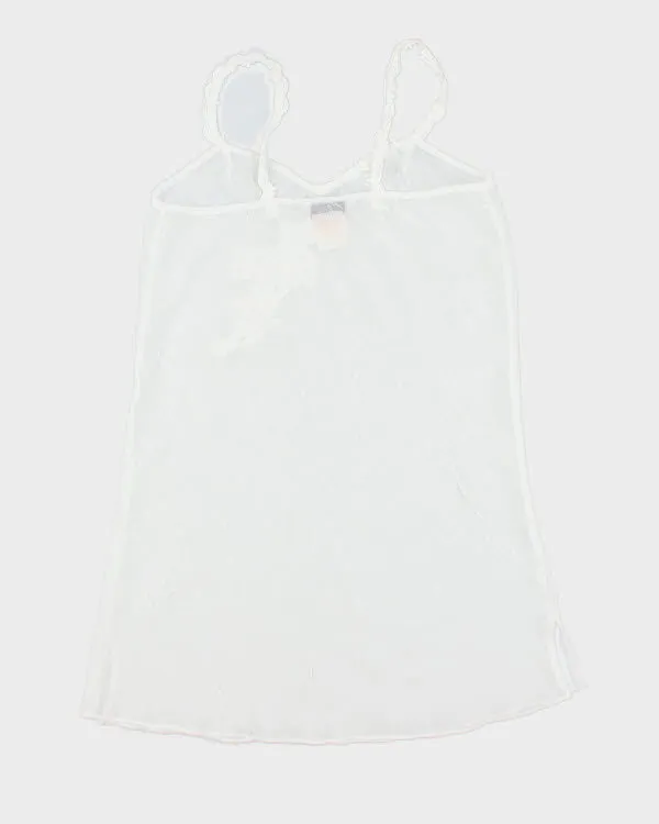Vintage 90s White Sheer Slip Dress - M sold by Rokit product image thumbnail 2