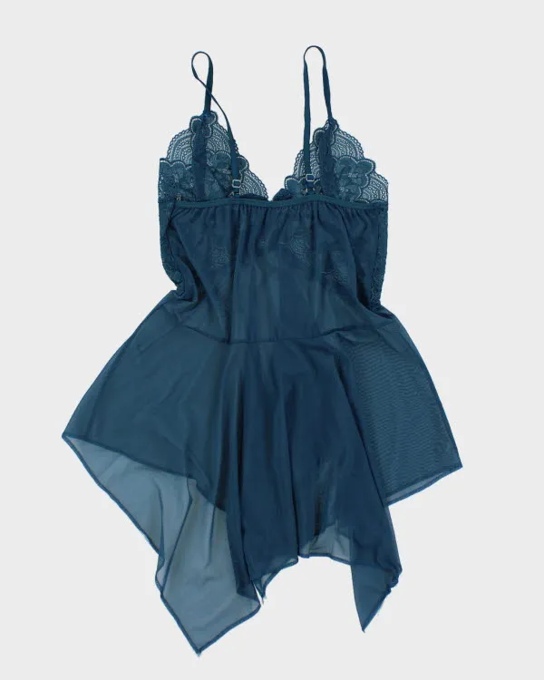 Y2k 00s Turquoise Handkerchief Hem Cami - S sold by Rokit product image thumbnail 2