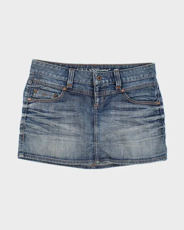 Y2k 00s  Guess Jeans Mini  Denim Skirt - W26 sold by Rokit