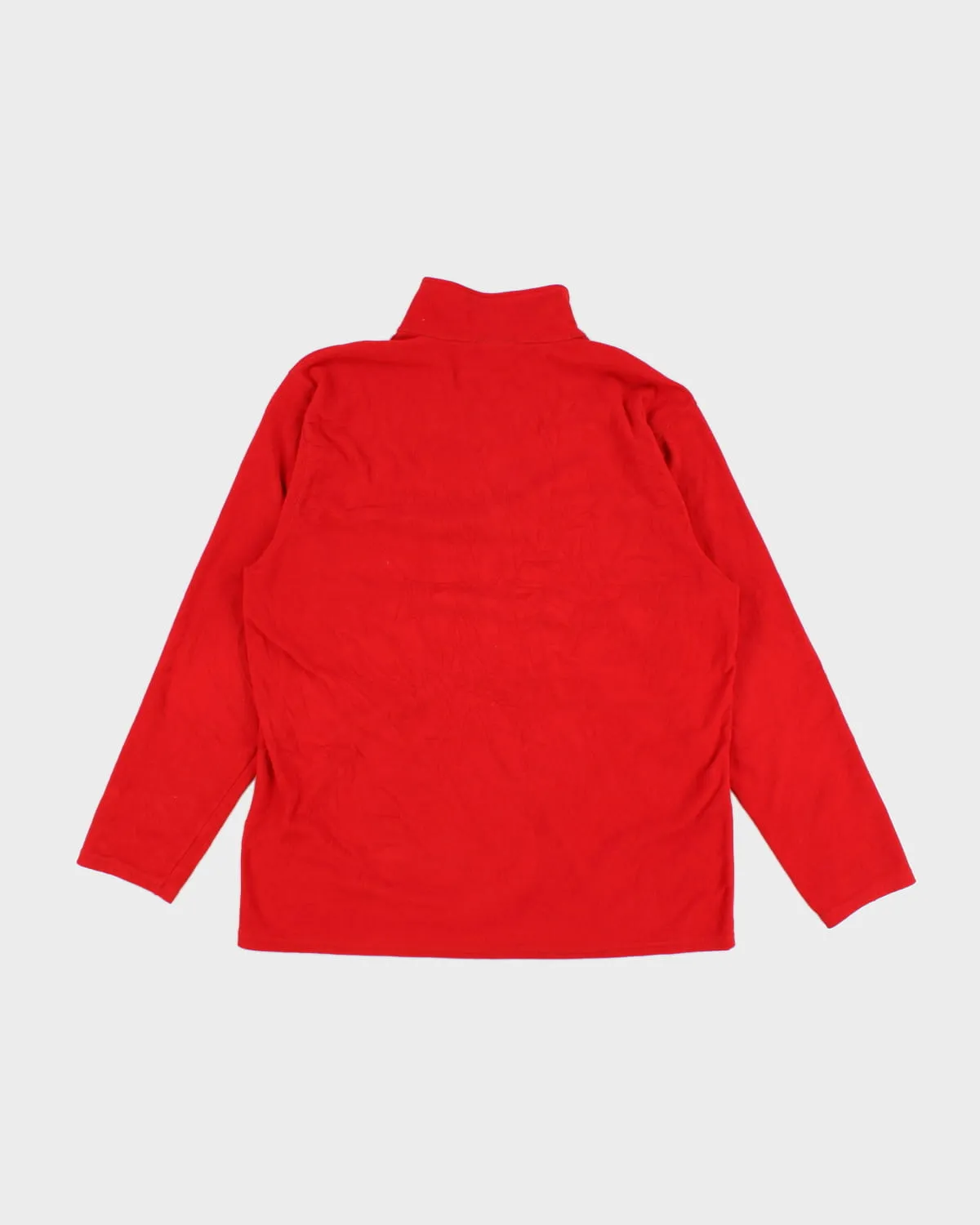 Red The North Face Zip-Up Fleeced Sweatshirt - XL sold by Rokit product image thumbnail 2