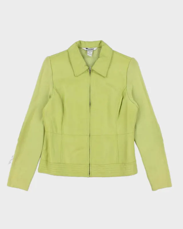 Vintage 90s Green Leather Jacket - S sold by Rokit