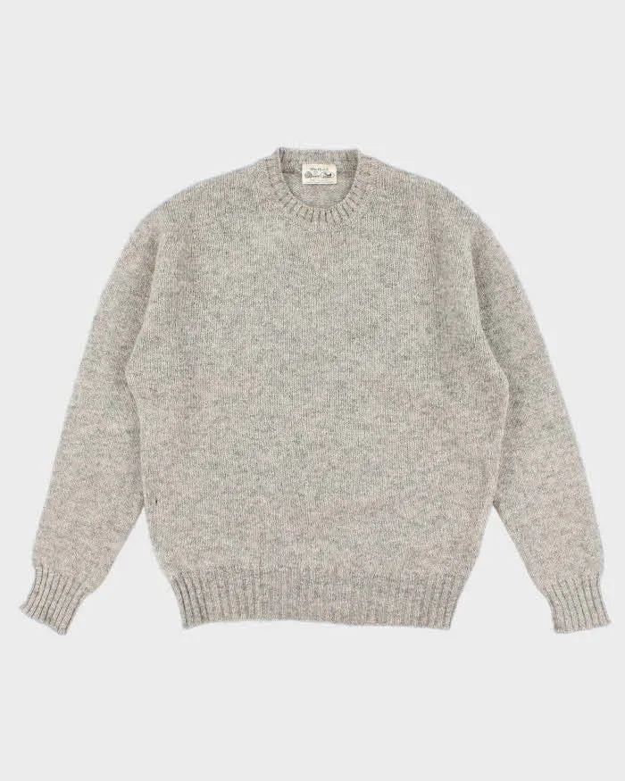 Men's Grey Wool Knit Sweater - L sold by Rokit