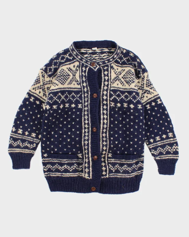 Vintage Chunky Wool Cardigan - XL sold by Rokit