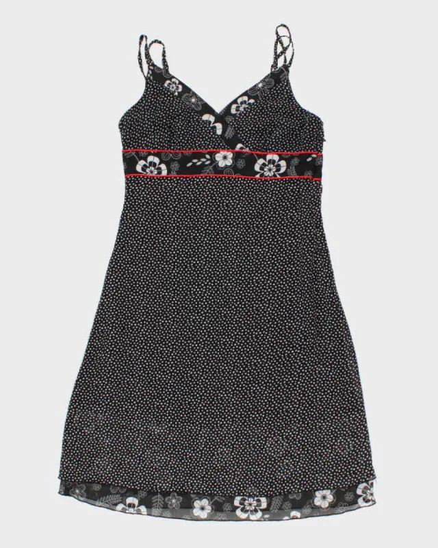 00s Polka Dou/Floral Summer Dress - S sold by Rokit