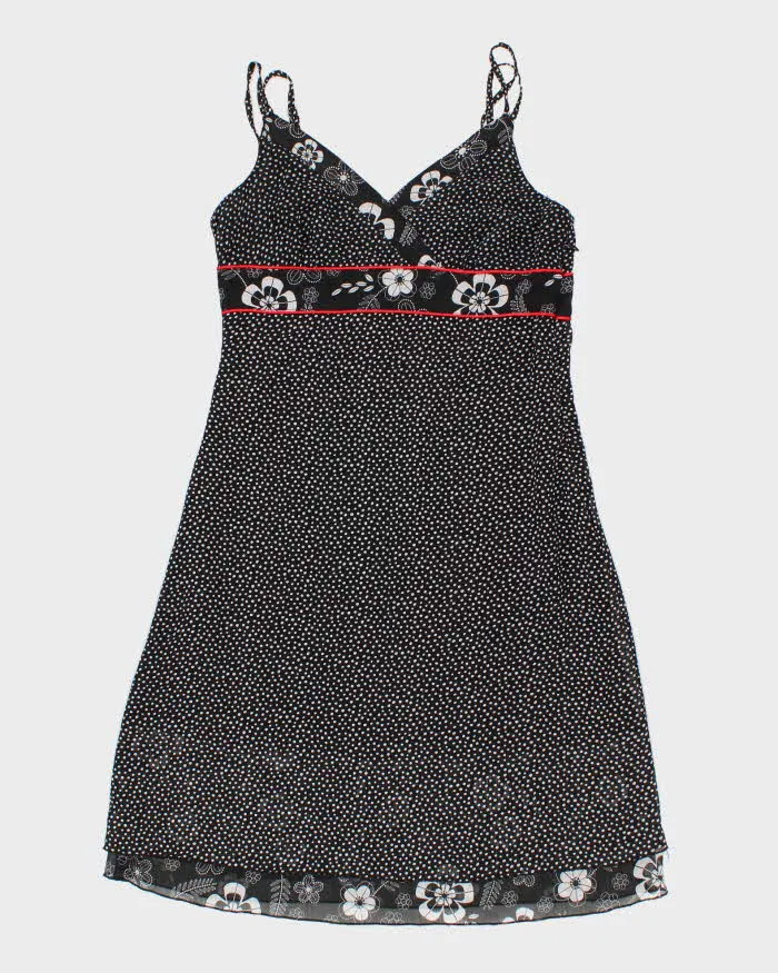 00s Polka Dou/Floral Summer Dress - S sold by Rokit