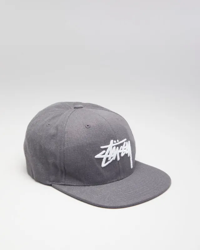 Stussy Grey Logo Snapback sold by Rokit