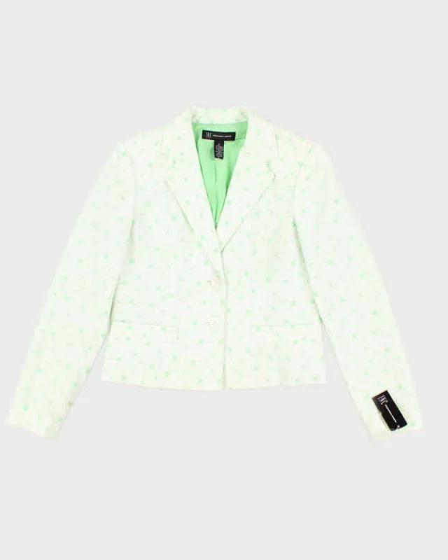 Vintage 90s/00s Embroidered Floral Fitted Cropped Blazer - M sold by Rokit