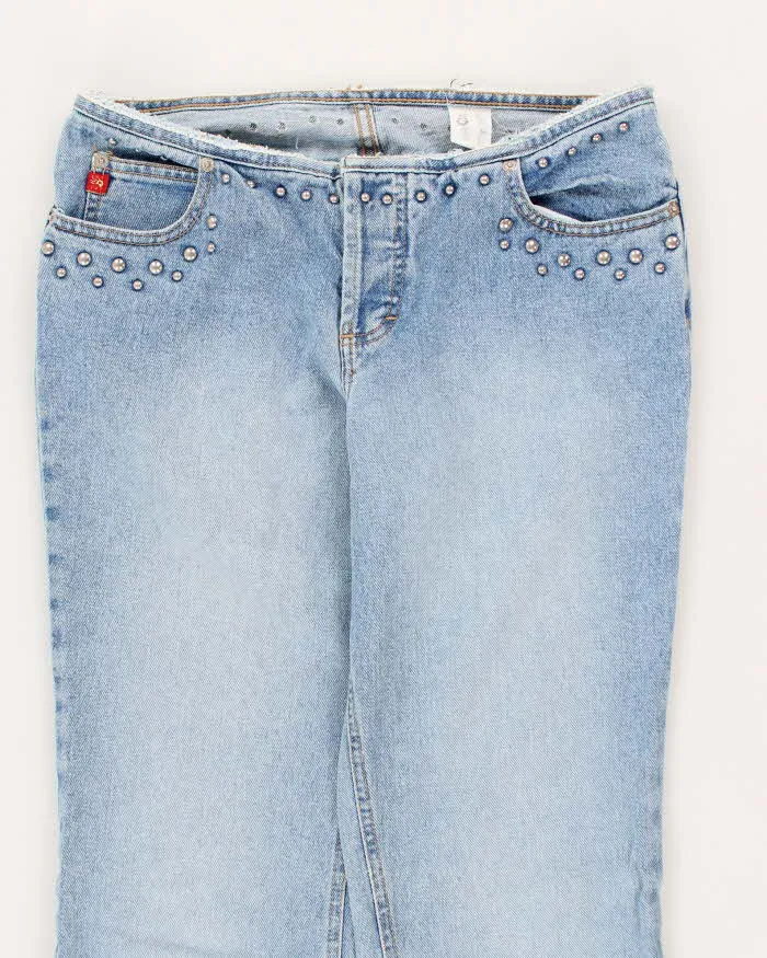 Vintage Y2K Women's Light Wash Flare Jeans - W30 L30 sold by Rokit product image thumbnail 3