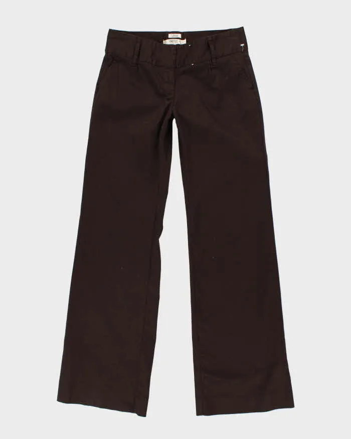 Y2k Old Navy Brown Low Waist Trousers - W30 sold by Rokit