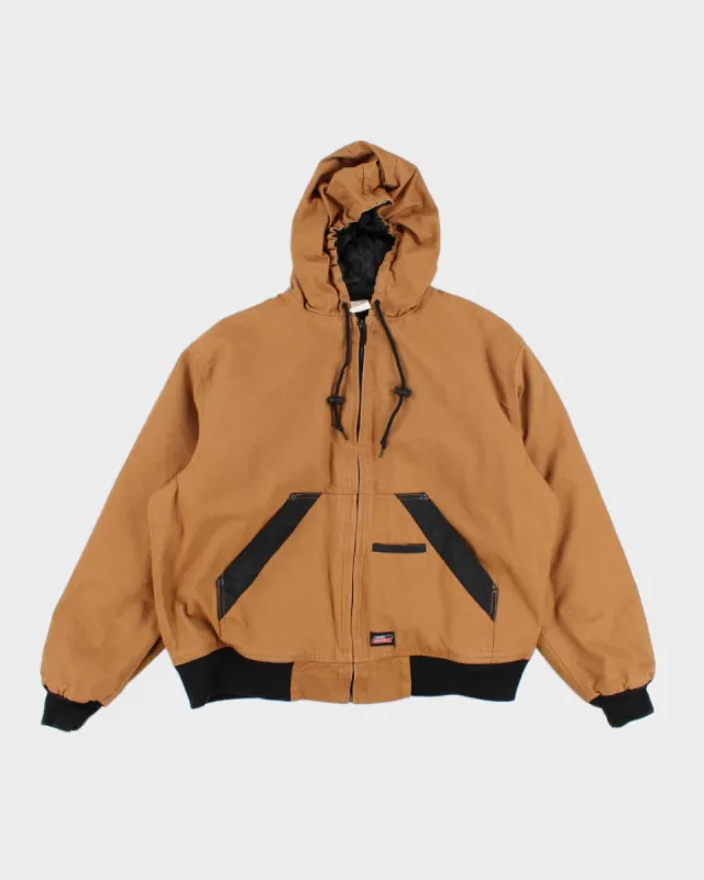 Vintage Men's Tan Dickies Zip Up Hooded Jacket -L sold by Rokit