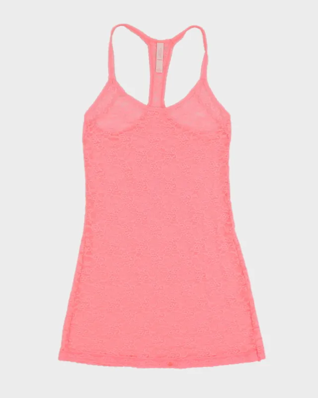 HOT Pink Victoria's Secret Lace Lingerie Nightwear Slip - S sold by Rokit