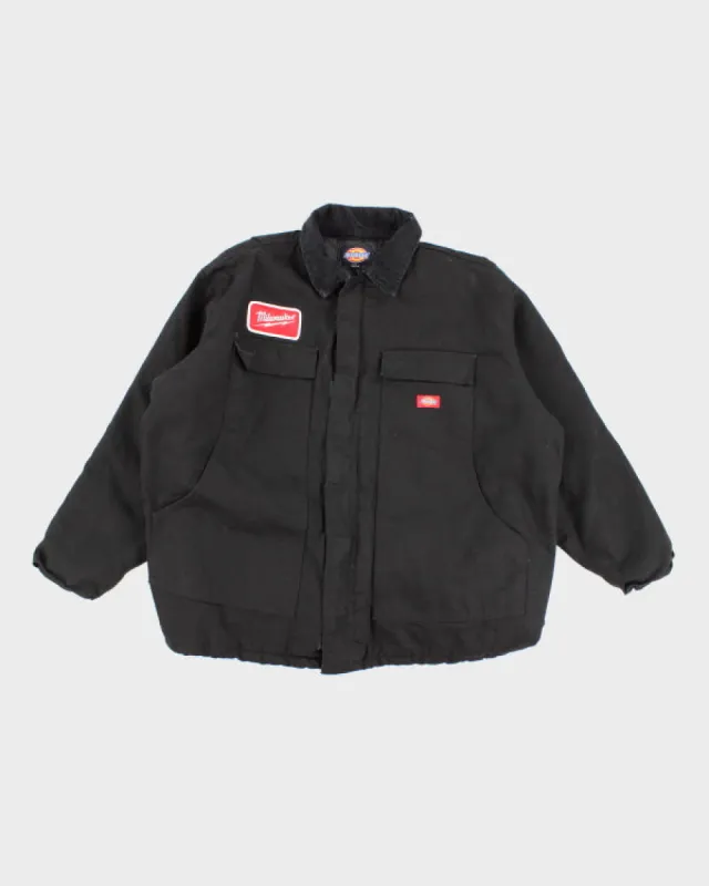 Mens Black Canvas Dickies Milwaukie Patch Bomber Jacket - XL made by Dickies