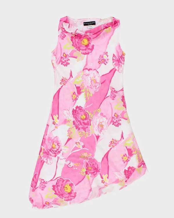 Vintage 90s Bianca Nygard Floral Cowl Neck Dress - M sold by Rokit