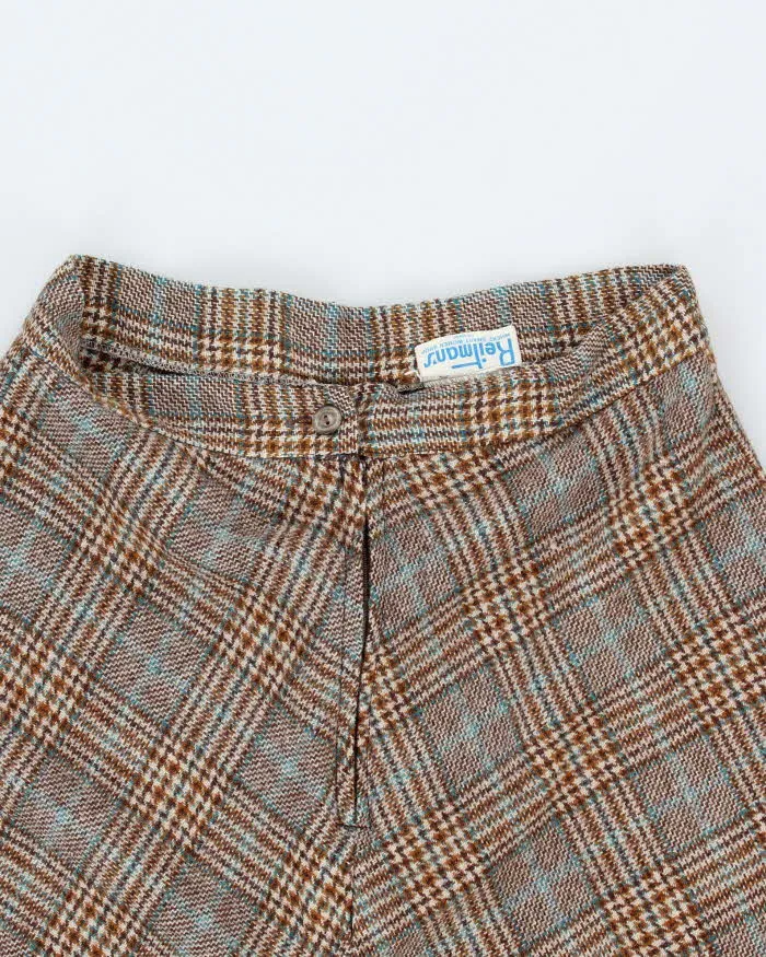 Vintage 1970s Blue Plaid Wool Maxi Skirt - S sold by Rokit product image thumbnail 3