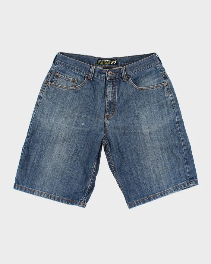 Vintage Anchor Blue Baggy Jean Shorts - W34 sold by Rokit