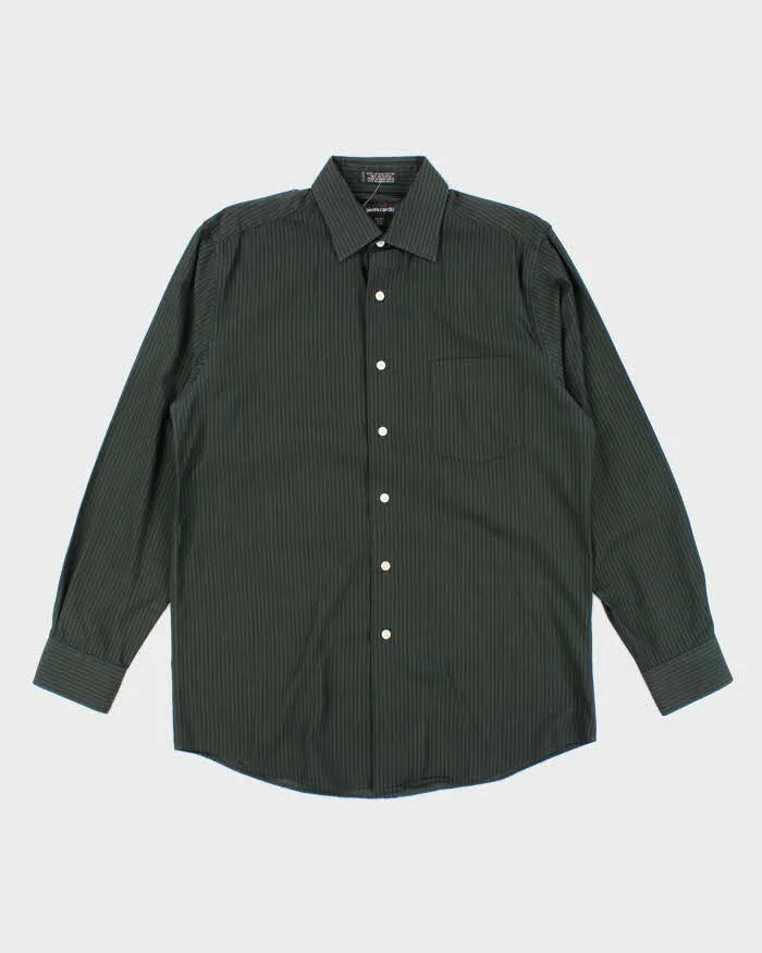 Pierre Cardin Green Stripe Shirt - M sold by Rokit