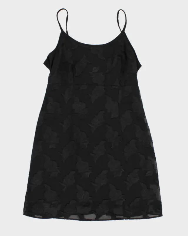 Vintage 90s Darling Black Floral Dress - L sold by Rokit