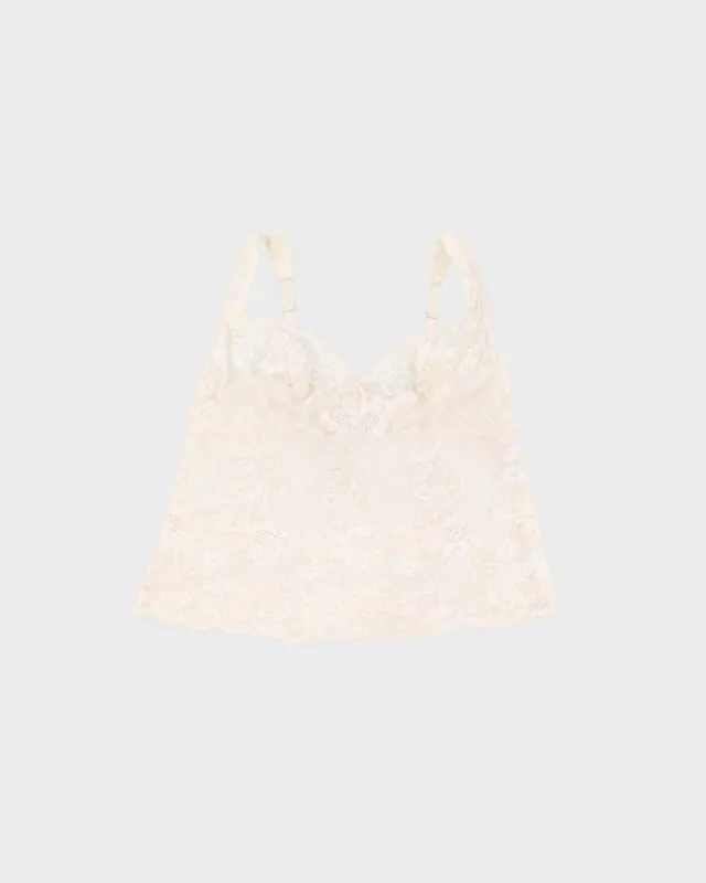 Vintage 90s Arianne White Lace Cami - S sold by Rokit