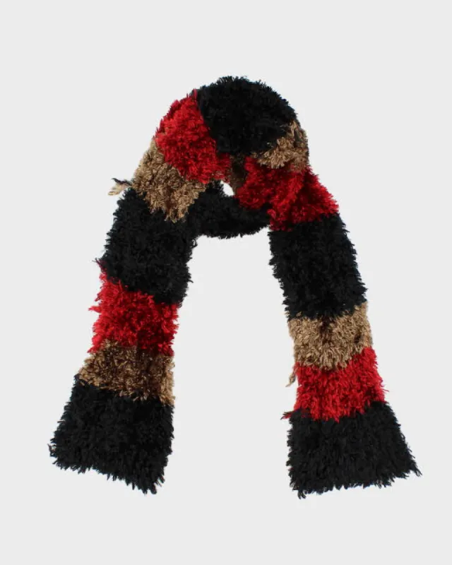 Vintage Fluffy Striped Skinny Scarf sold by Rokit