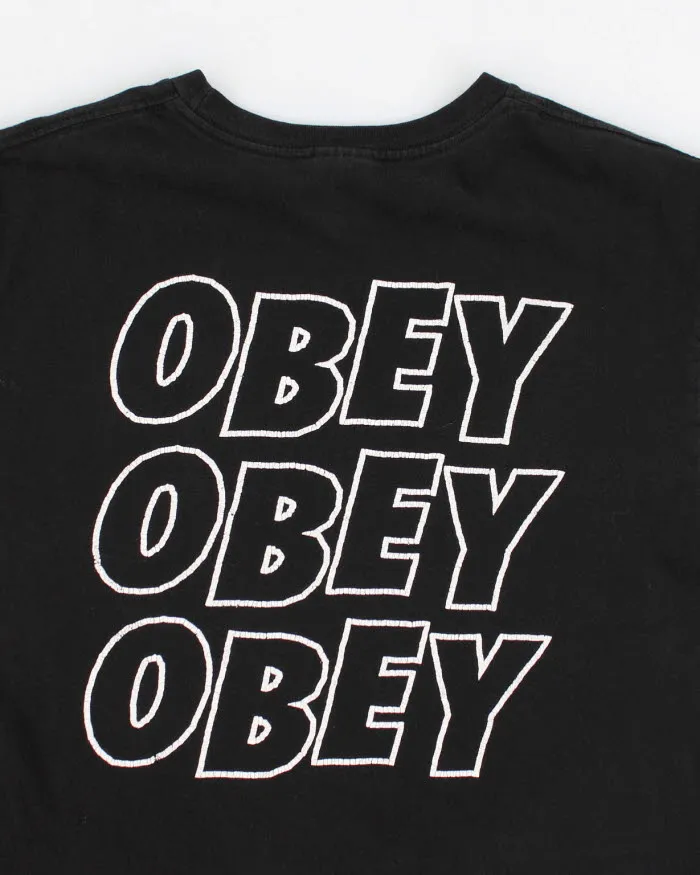 Y2k Obey Black T-Shirt - M sold by Rokit product image thumbnail 4