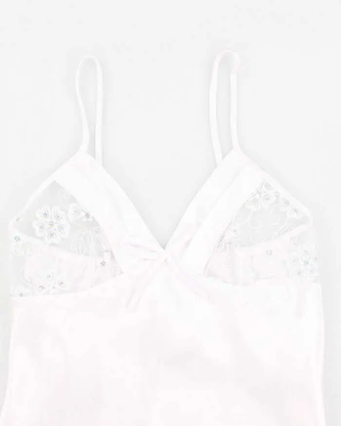 Y2k 00s White Lingerie Cami Top - M sold by Rokit product image thumbnail 3