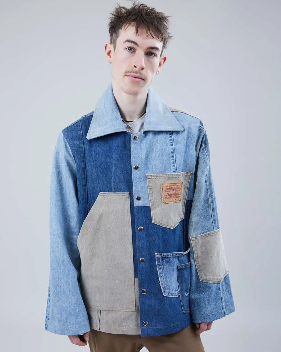 Rokit Originals Reworked Denim Unisex Jacket - M sold by Rokit