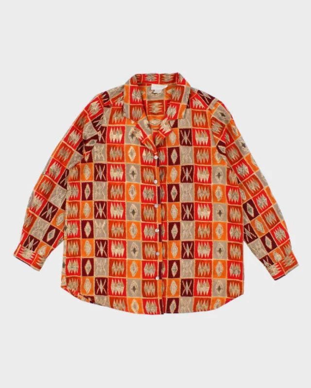 Woman's Vintage Patterned Shirt - XL sold by Rokit