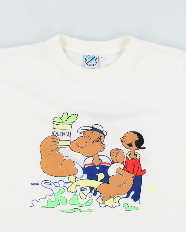 Vintage 90s Single Stitch Popeye Graphic T-Shirt - L sold by Rokit product image thumbnail 3