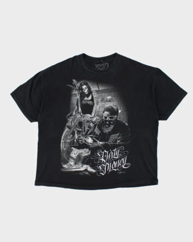 Y2k 00s Dirty Money Graphic T-shirt - XXXL sold by Rokit