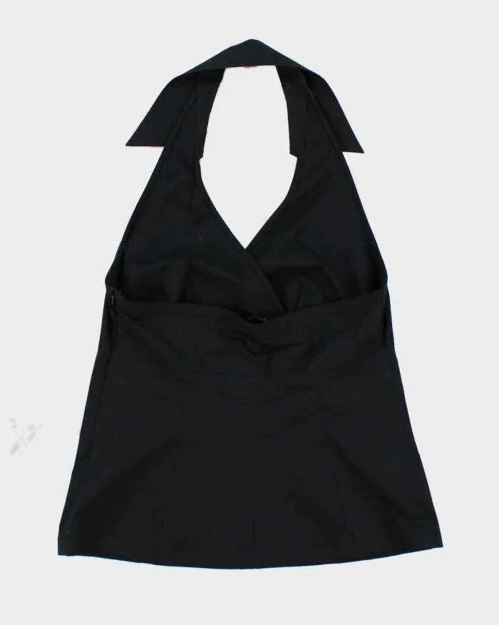Vintage Y2k 00s Ann Taylor Black Halter Neck Collar Top - M sold by Rokit product image thumbnail 2