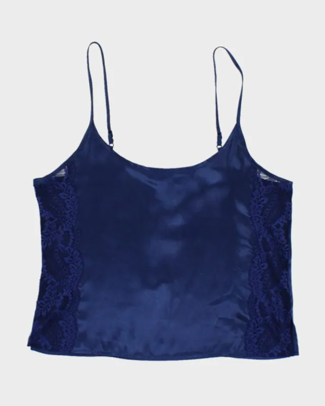 Y2k 00s In Bloom Navy Cami - S sold by Rokit