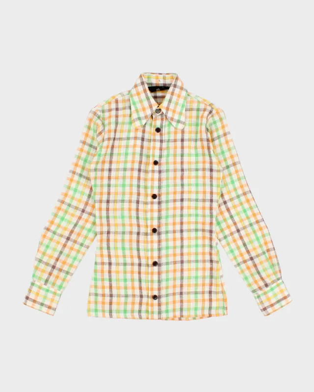 70's Vintage Dale Check button up shirt - S sold by Rokit