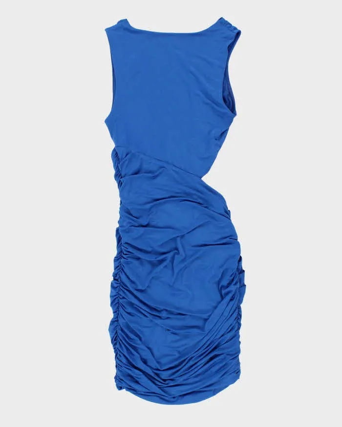 Vintage Woman's Blue Bebe ruched Evening Dress - XXS sold by Rokit product image thumbnail 2