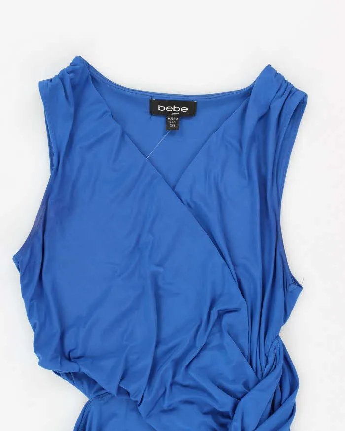 Vintage Woman's Blue Bebe ruched Evening Dress - XXS sold by Rokit product image thumbnail 3