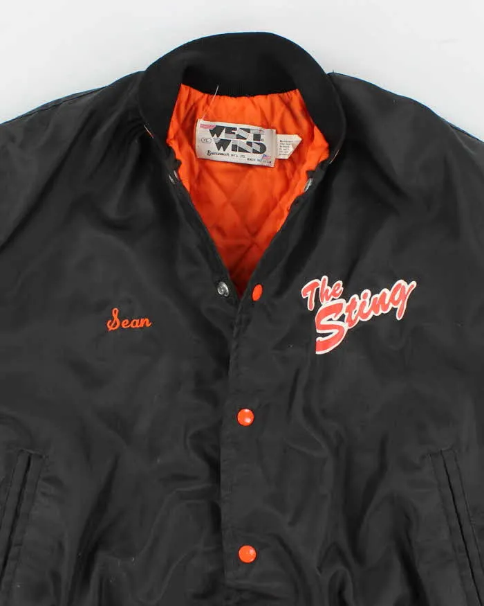 90s Vintage Mens BlackThe Sting Coach Bomber Jacket - XL sold by Rokit product image thumbnail 3