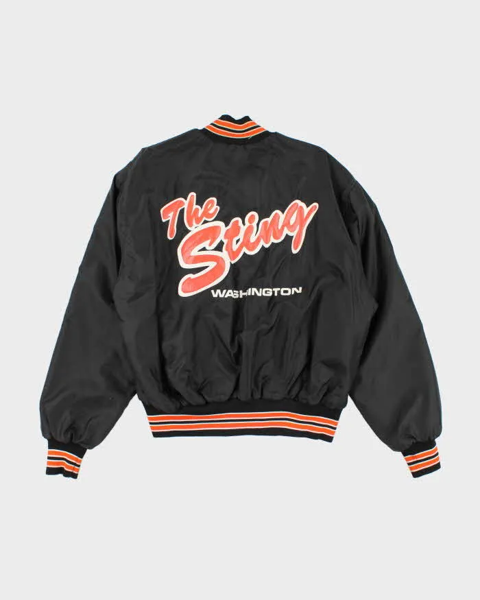 90s Vintage Mens BlackThe Sting Coach Bomber Jacket - XL sold by Rokit product image thumbnail 2