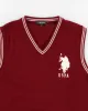 Vintage 90s U.S. Polo Assn Red Lambswool Vest - L sold by Rokit