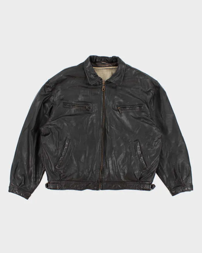 Vintage 80s/90s Aliza's Outerwear Quilt Lined Leather Jacket - XL sold by Rokit