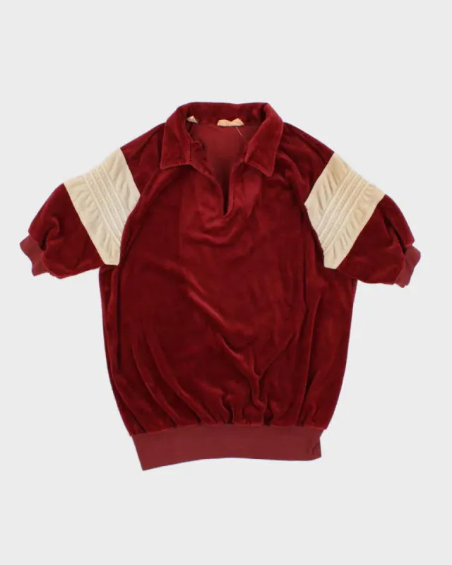 Vintage 70s Velour Shirt - L sold by Rokit