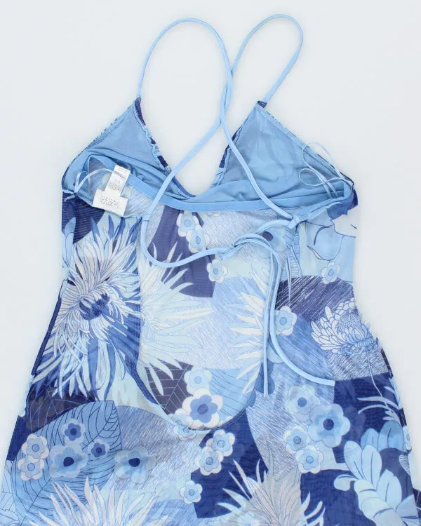 Y2k 00s LA Senza Mesh Floral Backless Dress - M sold by Rokit product image thumbnail 3