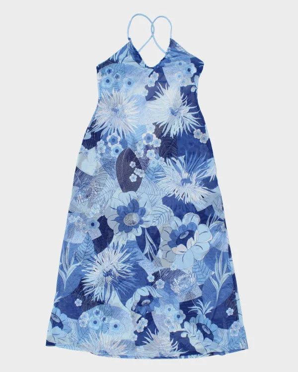 Y2k 00s LA Senza Mesh Floral Backless Dress - M sold by Rokit