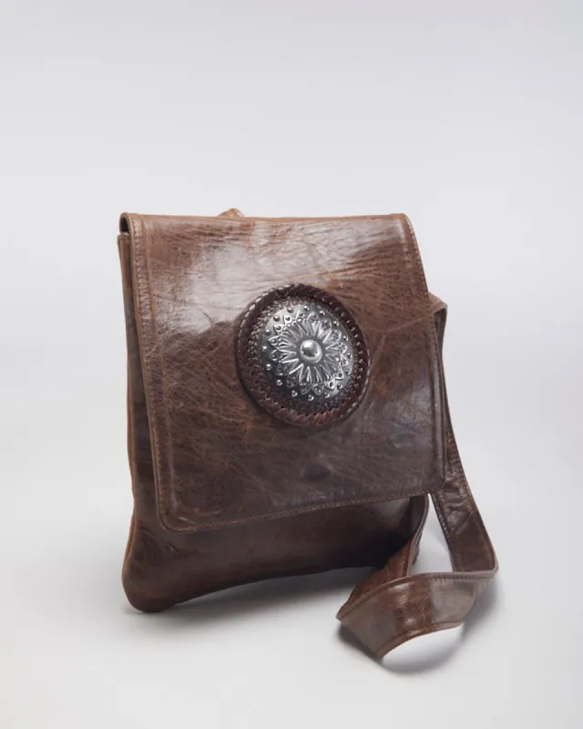 Vintage Origenes Leather Cross Body Bag sold by Rokit